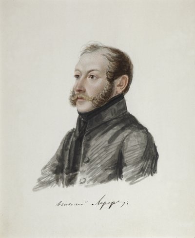Retrato del Decembrista Nikolai Lorer 1794-1873, 1832-1833 de Nikolai Alexandrovich Bestuzhev