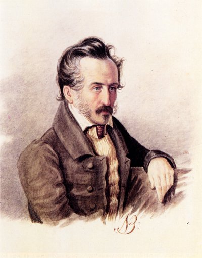 Retrato del decembrista Conde Sergey Volkonsky 1788-1865, años 1840 de Nikolai Alexandrovich Bestuzhev
