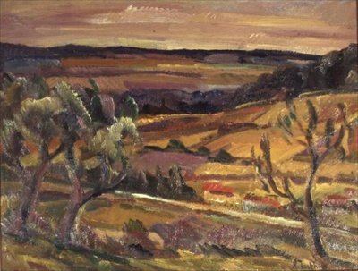 Paisaje otoñal cerca de d