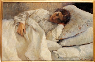 Niña durmiendo de Nikolai Alexandrowitsch Jaroschenko