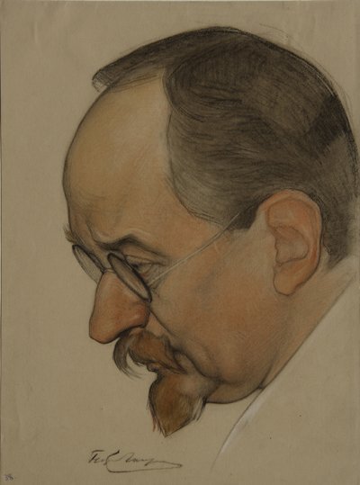 Retrato de Georgy Vasilyevich Chicherin 1872-1936, 1921 de Nikolai Andreevich Andreev