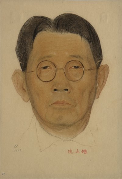 Retrato de Sen Katayama de Nikolai Andreevich Andreev