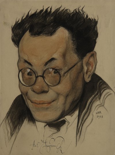 Retrato del autor Alexei M. Remizov 1877-1957, 1923 de Nikolai Andreevich Andreev