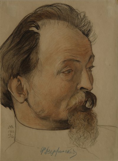 Retrato del político Félix E. Dzerzhinsky 1877-1926, presidente de la Cheka, 1922 de Nikolai Andreevich Andreev