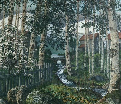 Abedules (óleo sobre lienzo) de Nikolai Astrup