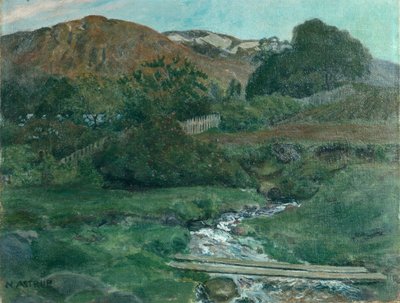 Brillante noche de junio en Jolster, c.1907 de Nikolai Astrup