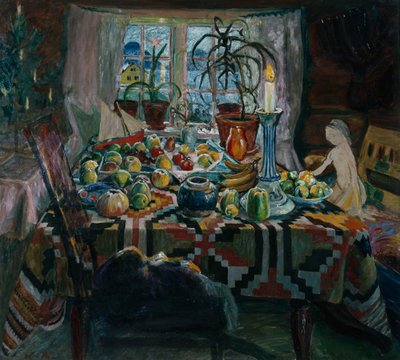 Día de Navidad (óleo sobre lienzo) de Nikolai Astrup
