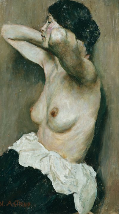 Mujer semidesnuda de Nikolai Astrup