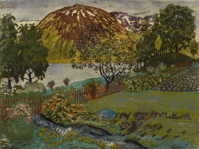 Noche de junio en el jardín. de Nikolai Astrup