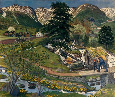 Patio de Kvennagong y Jolster de Nikolai Astrup
