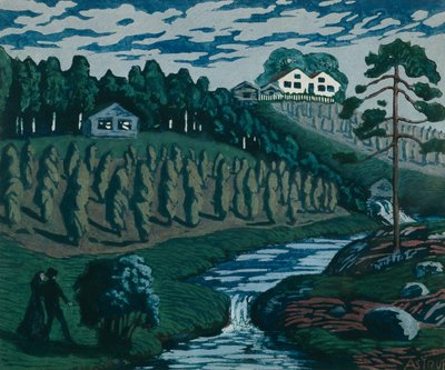 Grandes gavillas (óleo sobre lienzo) de Nikolai Astrup