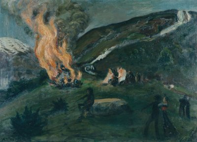 fuego de verano de Nikolai Astrup