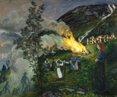 fuego de verano de Nikolai Astrup