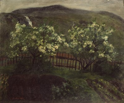 Lluvia de primavera y cereza de Nikolai Astrup