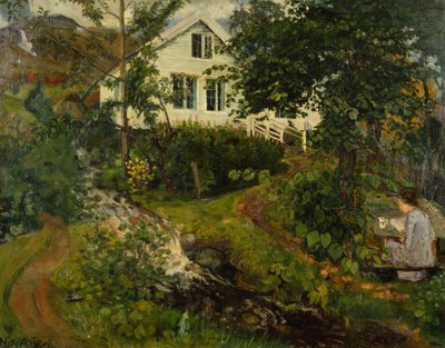 La antigua finca de la vicaría, antes de 1908 de Nikolai Astrup