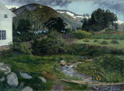 El terreno de la vicaría, Jølster (Joelster) de Nikolai Astrup