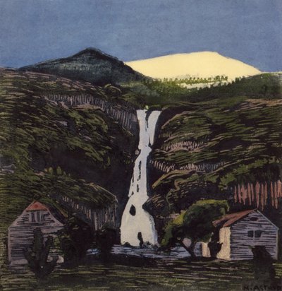 cascada y glaciar de Nikolai Astrup