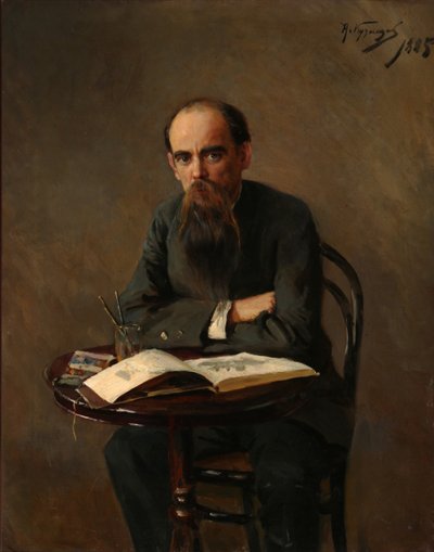 Retrato del Pintor Yefim Yefimovich Volkov de Nikolai Dmitrievich Kuznetsov