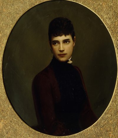Retrato de la emperatriz María Fyodorovna, princesa Dagmar de Dinamarca 1847-1928, mediados del siglo XIX de Nikolai Gustavovich Schilder