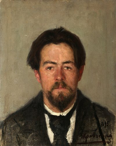 Retrato del autor Anton Chekhov, 1860-1904, 1895 de Nikolai Ivanovich Kravchenko