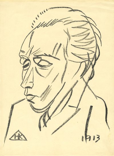 Retrato del Poeta Velimir Khlebnikov 1885-1922 de Nikolai Ivanovich Kulbin