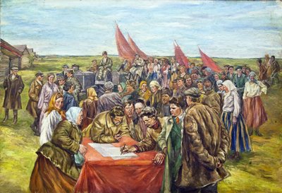 La firma de los bonos del gobierno de Nikolai Ivanovich Shestakov