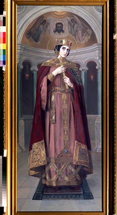 Santa Emperatriz Alexandra (siglo IV) (Santa Emperatriz Alexandra). Pintura de Nikolai Kornilovich Bodarevsky (1850-1921). Óleo sobre tela de Nikolai K. Bodarevski