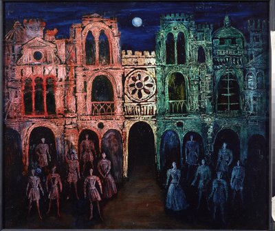 Escenografía de la obra Romeo y Julieta de William Shakespeare, 2002 (dibujo) de Nikolai Konstantinovich Agafonov