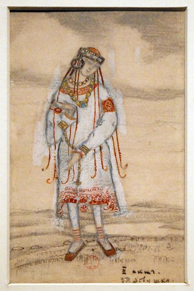 Diseño de vestuario para el ballet La consagración de la primavera de I. Stravinsky, 1912 de Nikolai Konstantinowitsch Roerich