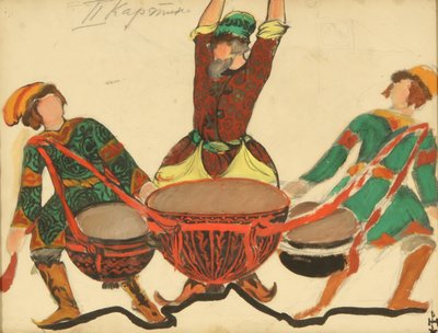 Diseño de vestuario para la ópera La doncella de nieve de N. Rimsky-Korsakov, 1919 de Nikolai Konstantinowitsch Roerich