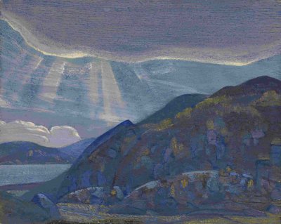 Rocas y acantilados de la serie Ladoga, 1917-1918 de Nikolai Konstantinowitsch Roerich