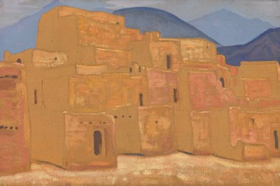 Taos Pueblo, Nuevo México, ca 1921 de Nikolai Konstantinowitsch Roerich