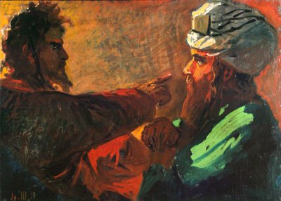 Cristo y Nicodemo Estudio de Nikolai Nikolayevich Ge