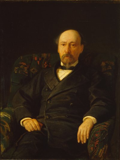 Retrato del poeta Nikolay Nekrasov 1821-1877, 1872 de Nikolai Nikolayevich Ge