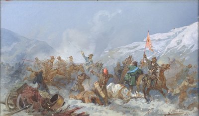 Lucha con las tropas de Pugachev, 1891 de Nikolai Nikolayevich Karasin