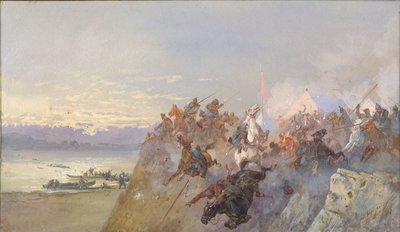La última derrota de las tropas de Khan Kuchum. 1598, 1891 de Nikolai Nikolayevich Karasin