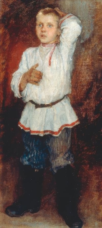 Niño del pueblo de Nikolai P. Bogdanow Bjelski