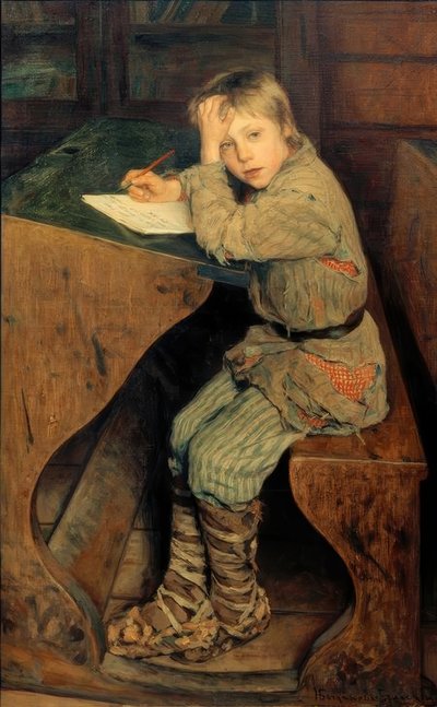 Domingos en una escuela de pueblo de Nikolai P. Bogdanow Bjelski
