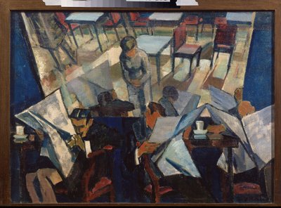 Café (Cafe) - Peinture de Nikolai Pavlovich Ulyanov (Oulianov) (1875-1949), huile sur toile de Nikolai Pavlovich Ulyanov