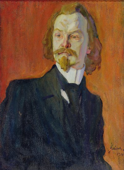 Retrato de Konstantin Balmont de Nikolai Pavlovich Ulyanov