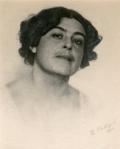 Retrato de la actriz rusa Voronets de Nikolai Petrov