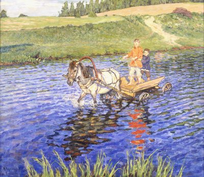 Cruzando el río de Nikolai Petrovich Bogdanov Belsky
