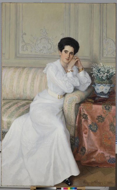 Retrato de la condesa Darya Mikhaylovna Gorchakova, de soltera Bibikova, 1903 de Nikolai Petrovich Bogdanov Belsky