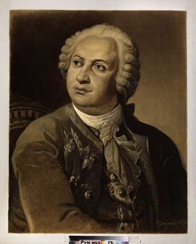 Retrato de Mikhail Vassilievitch Lomonossov de Nikolai Petrovich Zagorsky