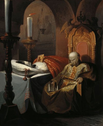 Iván el Terrible y su hijo Iván el viernes 16 de noviembre de 1581, 1860s de Nikolai Semyonovich Shustov