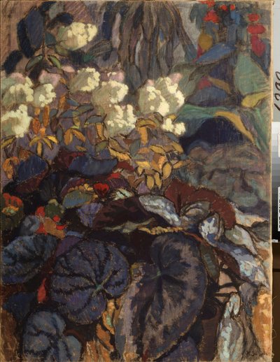 Flores (Fleurs) - Pintura de Nikolai Semyonovich Zaytsev (1885-1938), óleo sobre lienzo de Nikolai Semyonovich Zaytsev