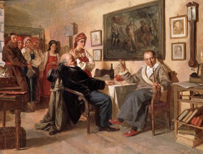 El mercado. La venta de siervos de Nikolai Vasilievich Nevrev