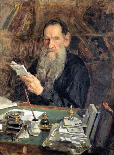 Retrato del autor Conde Lev Nikolayevich Tolstoy (1828-1910) par Orlow, Nikolai Vasilievich (1863-1924). Óleo sobre lienzo, tamaño : 104x84 de Nikolai Vasilievich Orlow
