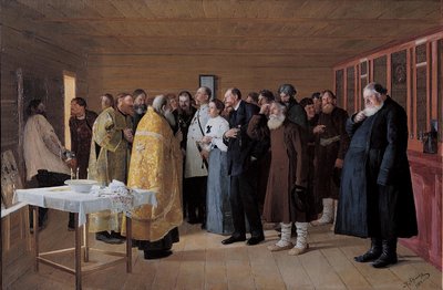 La consagración de la tienda de vodka de Nikolai Vasilievich Orlow