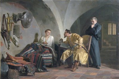 Falso Dmitry I en la casa de Adam Wisniowiecki, 1876 de Nikolai Vasilyevich Nevrev